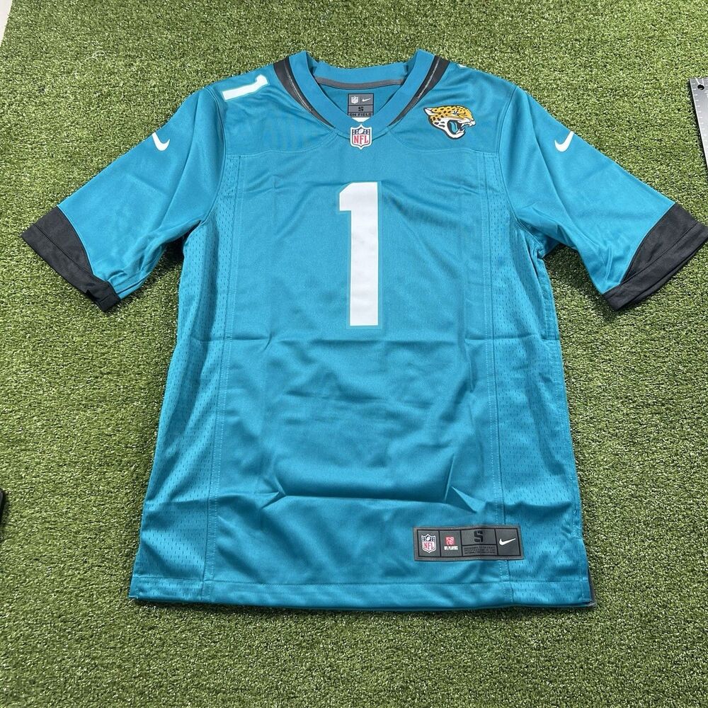 Nike NFL Jacksonville Jaguars Travis Etienne Jr #1 Jersey Men’s Small Teal